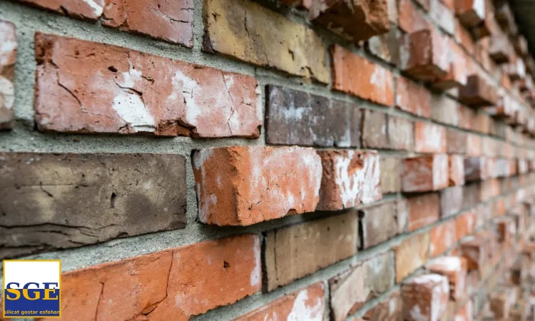 کاهش شوره‌ زدگی روی آجر یا سنگ پس از آب‌ بندی سیلیکاتی