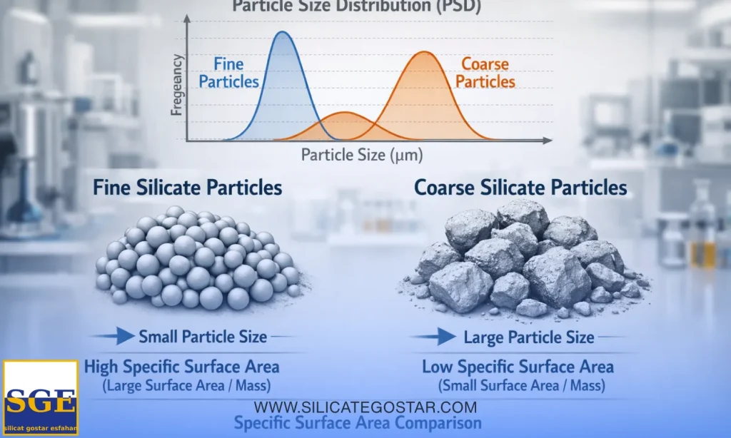 تاثیر اندازه ذرات در عملکرد سیلیکات پودری
