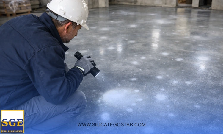 سفیدک بعد از اجرای سیلیکات روی بتن و علت های واقعی