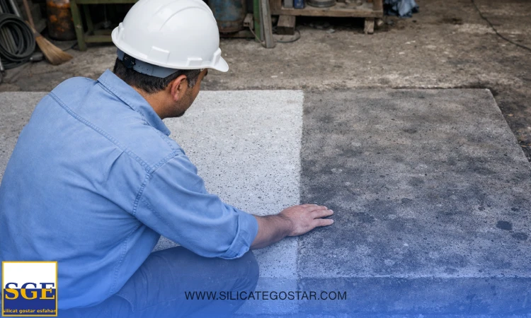 مقایسه نتیجه سیلیکات زنی در بتن تازه و بتن کهنه